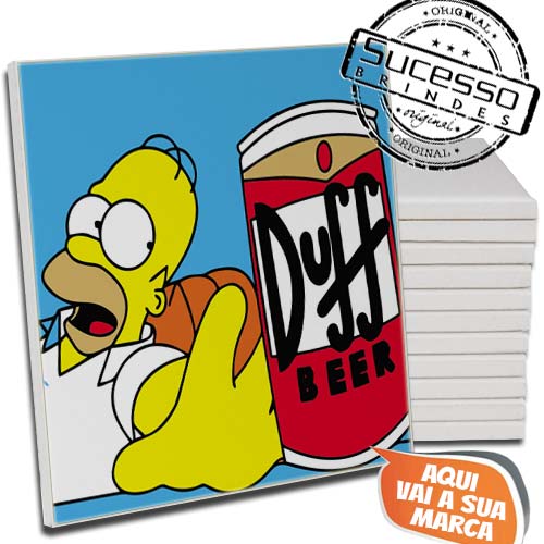Azulejo Personalizado com Personagem Simpsons, Duff